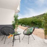 Zugang auf die überdachte Terrasse